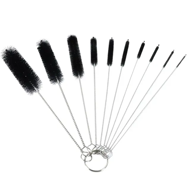Kit Completo de Escovas de Limpeza de Nylon - 10 a 13 Peças para Óculos, Teclado, Tubos e Carro