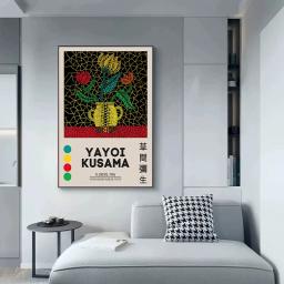 Yayoi Kusama Art Exhibition Wall Poster, Pumpkin Flower Prints, pintura abstrata da lona, quadro para quarto moderno, Home Decor - Image 5