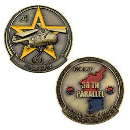 Moeda de Medalha Militar Paralela, Moeda de Desafio da Guerra Coreana, Vintage, Metal, 1950-1953, 38ª, Presente da Coleção, 5 peças por conjunto - Image 3
