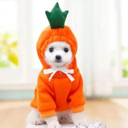 Com capuz de lã quente para cães, roupa ao ar livre, camisola do cão, roupas de cachorro, casaco de design bonito, novo, 1pc - Image 1