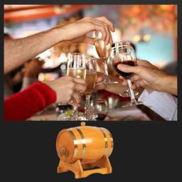 Barril de armazenamento de carvalho, forro de folha embutido para armazenar sua própria cerveja de uísque Vinho Bourbon Brandy C, 1.5 L, 3 L - Image 4