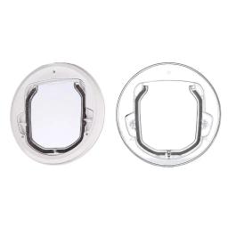 Porta de vidro deslizante para cães e gatos, Porta com aba de gato, 4 posições de bloqueio, grande - Image 2