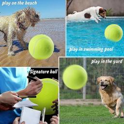 Bola de tênis inflável gigante para pet, Mastigar brinquedo para cachorro, brincadeiras interativas, grande e engraçado, 24cm - Image 6