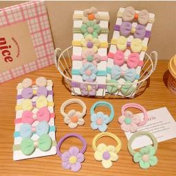 Corda de cabelo bonito coreano com bowknot, anel elástico de alto valor, faixa de cabelo para o miúdo, sem danos, princesa Acessório, 6PCs - Image 3