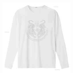 Camiseta Masculina Vintage Sak Yant Thai Tattoo Twin Tiger Muay Thai Mágica Estilosa Confortável Unissex Ligeiramente Desgastada - Image 4