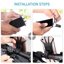 Universal 360 Rotatable Bicicleta Suporte Do Telefone, Suporte Da Motocicleta, Suporte De Silicone, GPS Suporte Para iPhone, Xiaomi, Huawei Smart Phones - Image 2