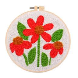Kits de iniciação para bordados, Punch Needle Kit para Craft Lovers, Tecido com Fios Padrão e Bordados Hoo - Image 4