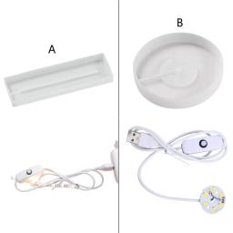 Molde silicone para base exibição iluminada por led, artesanato diy para arte resina cristal - Image 1
