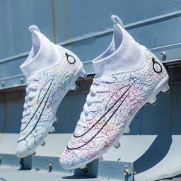 Sapatos de futebol masculino com grama artificial, tênis de treinamento para adolescentes, TF, FG, Antiderrapante, Futsal, Hall - Image 1