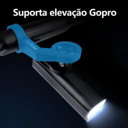 Recarregável LED bicicleta luz conjunto, luz da bicicleta, farol, lâmpada, grupo lanterna, estrada, MTB, frente, traseira, USB, 1200LM, 4800mAH - Image 2