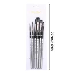 Pincel portátil 6 peças para pintura guaches aquarela infantil adulto - Image 6
