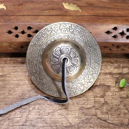 Novo um par 9cm Polegada handcrafted nepal meditação tingsha cymbal sino com bronze budista os oito símbolos auspiciosos - Image 4