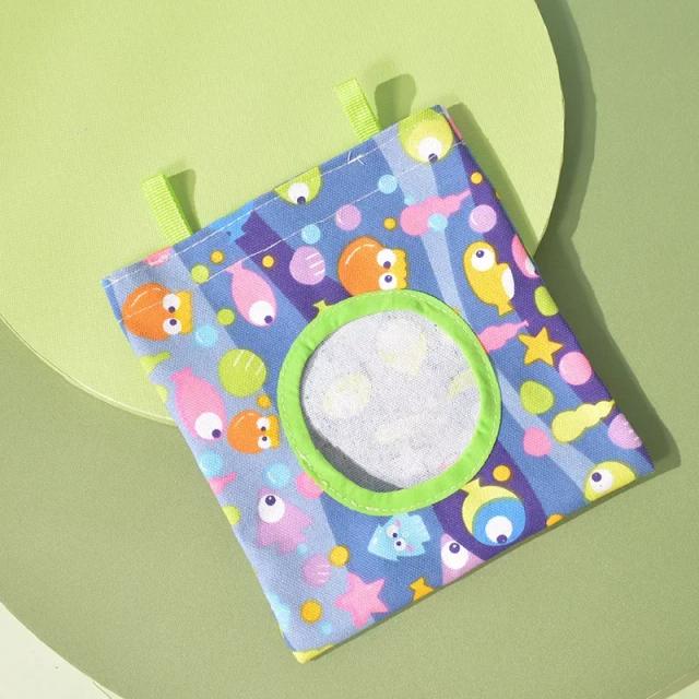 Saco de feno para coelhos e pequenos animais, distribuidor de comida e acessórios de alimentação com buracos para brincar