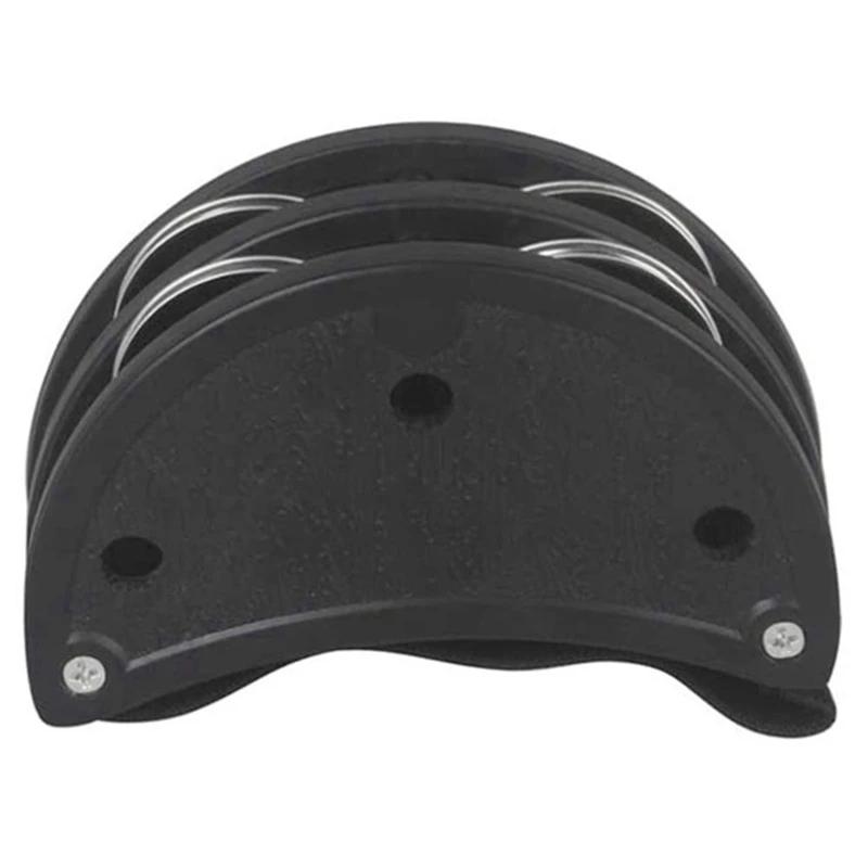 Percussão Cajon tambor com sinos de aço, Foot Bell, Pedal chocalhos, tambor preto, 1 peça - Image 1