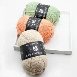 Fio de algodão para tricô, Ferramentas artesanais tingidos, 4Ply, 4Ply, Crochet, Chapéu, Suéter, Bonecas, 50g - Image 3