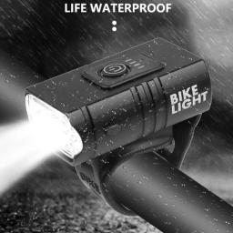 Luz dianteira da bicicleta usb recarregável display de energia luz led à prova dwaterproof água farol lanterna ciclismo acessórios - Image 5