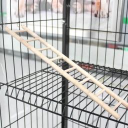 Escadas de madeira Swing Scratcher para pássaros, escada de escalada de poleiro, gaiola de pássaros, hamsters, brinquedos papagaio, suprimentos para animais pendurados, 3, 4, 5, 6, 1Pc - Image 1