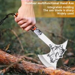 Multi-purpose machado afiada sobrevivência tomahawk machados de acampamento ao ar livre faca de desossar carne ossos ax ferramenta defensiva - Image 3