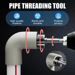 LIDIAO Ferramenta de rosqueamento de tubos internos e externos integrados para 1/2 polegadas 3/4 polegadas PPR Kit de enfiador de cortador de tubos torneiras e encaixes - Image 6