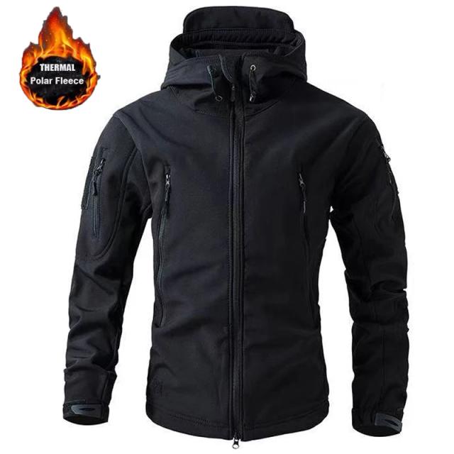 Inverno outono softshell jaquetas de lã dos homens à prova dwaterproof água ao ar livre pesca caminhadas caça térmica acampamento carga casacos quentes M-5XL