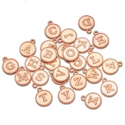 Alfabeto Letra Inicial Pingente para DIY, A a Z, Encantos Esmalte, Pulseira Artesanal, Colar, Fazer Jóias Acessórios, 26Pcs - Image 4