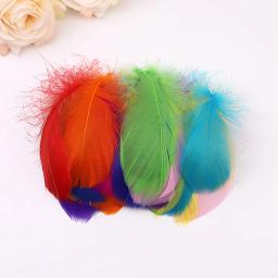 Penas coloridas de ganso natural para decoração, criativo, lazer, bricolage, embalagem, 100-500pcs, 5-8cm, 7-12cm - Image 6