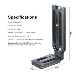 Suporte de câmera mirrorless SLR leve, tripé universal L, suporte vertical de disparo, placa de liberação rápida para Arca Swiss - Image 2