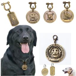 Animais de estimação gravados ID Tag, Bronze Nameplate, Tags personalizadas, Número do endereço, Dogs Collar Pendant, VIP personalizado gravado, Cão e gato - Image 5