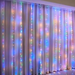 Luzes de cortina LED com controle remoto, USB, adequado para casa, quarto, casamento, festa, janela, parede, Dia das Bruxas, Decoração de Natal, 1 Pc - Image 5