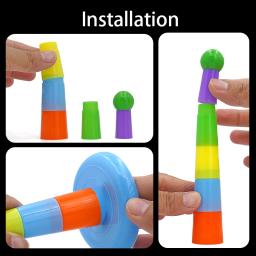 Papagaio Pássaro Mastigando Brinquedo para Pet, Balanço Bola, Brinquedo De Pé, Anéis De Plástico, Inteligência, Jogo Suprimentos, Papagaio, Mordida - Image 4