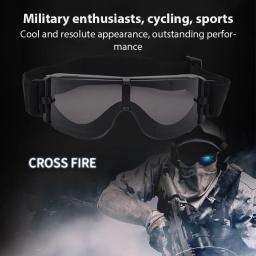 Óculos de tiro tático para homens e mulheres, óculos para motocicletas, proteção Paintball - Image 1