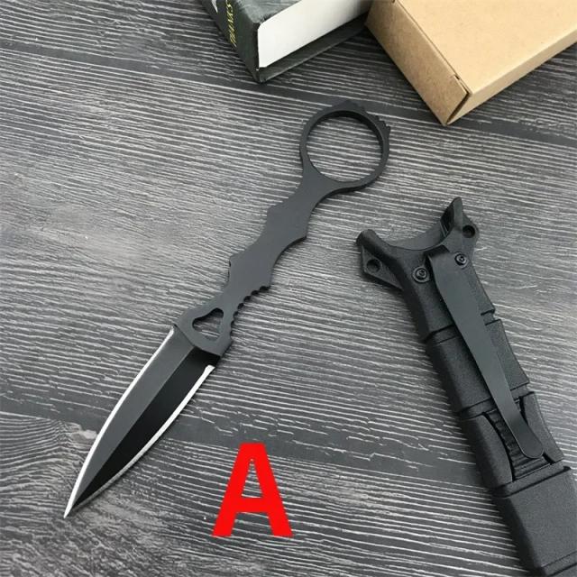 Faca de Lâmina Fixa para Aventura com Alça Confortável - Modelo BM 176 Spear em 3 Cores, Aço 440C, Ideal para Camping e Sobrevivência