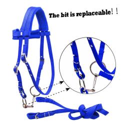 Nylon Bridle para passeios a cavalo, Rein Harness Headstall, Halter espessado, Engrenagem Equestre, Webbing Snaffle Removível - Image 1