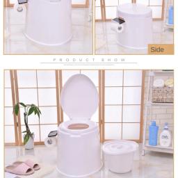 Vaso sanitário de viagem portátil compacto balde potty assentos w _ tanque de resíduos de pouco peso ao ar livre interior para acampar e caminhadas - Image 2