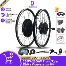 Kit de conversão de bicicleta elétrica, roda dianteira e traseira, motor do cubo, bicicleta, 16-29 Polegada, 250W-2000W, 36V, 48V - Image 1