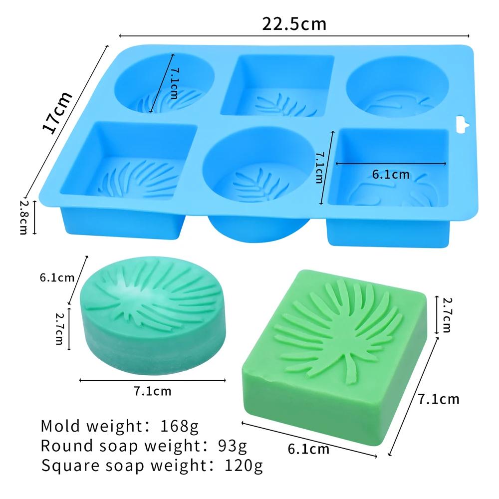 Moldes de sabão de silicone com padrões mistos do laço, perfeito para DIY Retângulo Sabão Making, Home Decor Artesanato, 6 Cavidade - Image 1