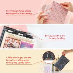 Folhas magnéticas fortes frente e verso, Envelopes De Armazenamento De Plástico, Caixa de armazenamento clara do ofício para armazenar Scrapbooking, Craft morre - Image 2