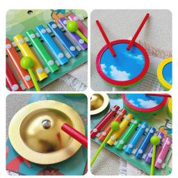 Montessori Musical Xilofone para criança, bebê Brinquedos Musicais, Instrumentos de Percussão de Madeira, Bateria, Brinquedos Educativos para Crianças - Image 5