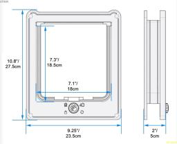 Porta interior para cães e gatos, fechadura rotativa de 4 vias, fecho magnético, porta interior para animais de estimação para cães e gatos, porta grande resistente às intempéries - Image 3