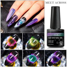 Gato olhos magnético prego gel polonês conjunto com vara magnética spar gato estrelado brilhando camaleão laser cat eye vernizes híbridos - Image 4