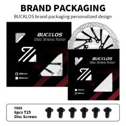 Bucklos rotor de freio a disco hidráulico ultraleve para bicicleta mtb, 160/180/203mm, disco de freio para bicicleta de corrida de montanha e estrada com 6 parafusos grátis - Image 2