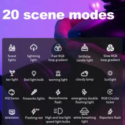 Dimmable RGB LED Video Light, Fotografia Fill Camera Lighting Panel, Hot Shoe Port para Vlog Live Streaming DSLR, 3000-9000K - Image 5