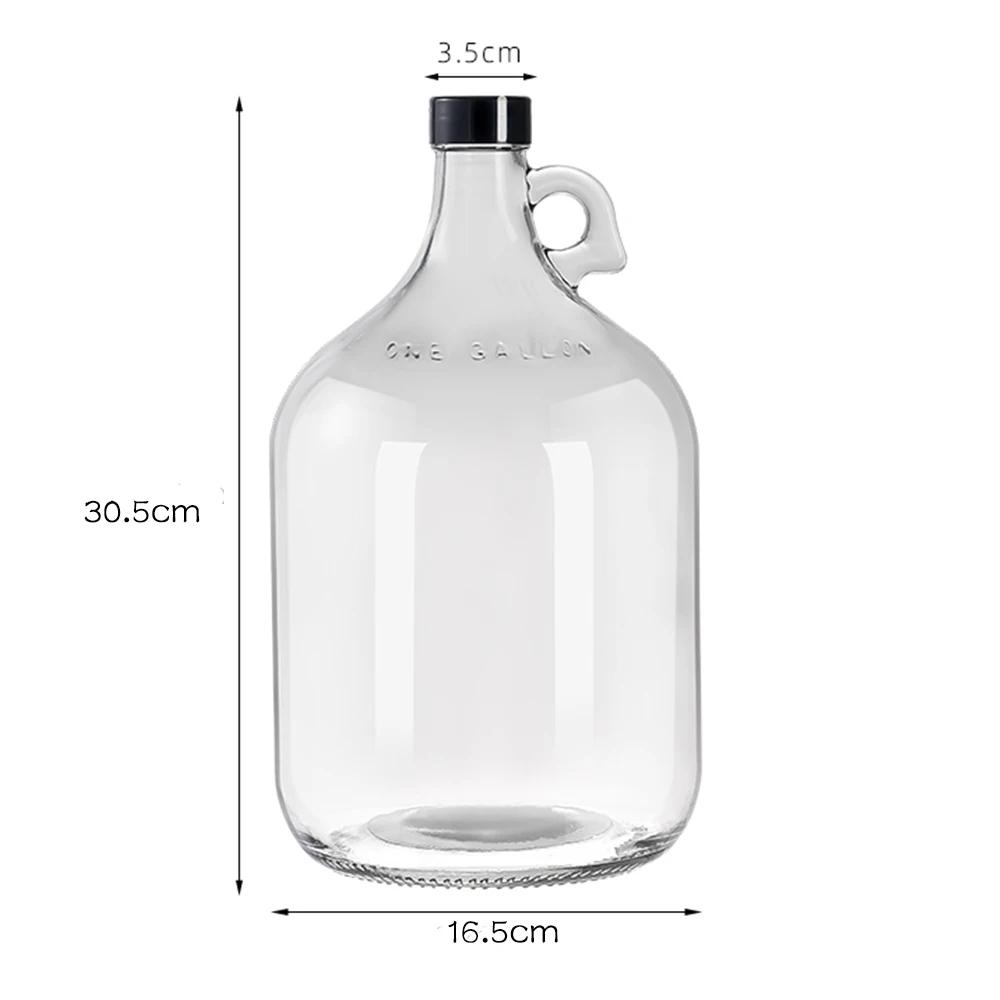 Garrafa De Água De Vidro Transparente, Inclui 38 mm Polyseal Cap, 4 L Capacidade - Image 1