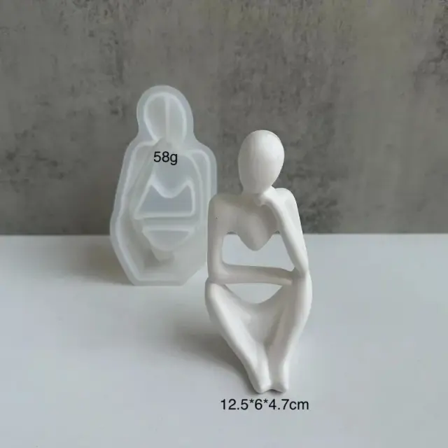 Molde de Silicone para Ornamentos Artísticos do Corpo Humano em Gesso e Resina com Aroma para Aromaterapia