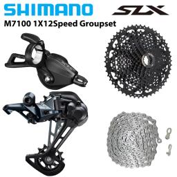 Shimano deore slx m7100 1x12s grupo alavanca de mudança desviador traseiro m6100 corrente sunshine hg cassete 12s 46t 50t 52t peças da bicicleta - Image 1