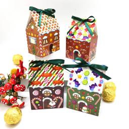 Caixas De Embalagem De Natal De Cores Misturadas, 4 Cores Misturadas, Caixas De Presente, Caixas De Doces De Casamento, Material De Festa E Material Do Festival, 12 Pcs, 24Pcs - Image 2