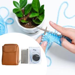 Conjunto de alfinetes circulares de tricô, alfinetes de costura para casa, leves e intercambiáveis, para costurar cachecol, cobertor, avós - Image 2