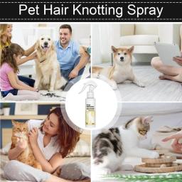 Spray desembaraçante para cães, condicionador antiestático, suprimentos de preparação para animais, sem lavagem, névoa de escovação, leave-in, dematting, 120ml - Image 3