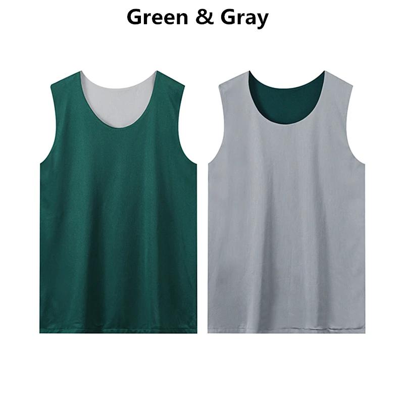 Respirável dupla face Wearable Homens Basquete Jerseys Double-deck Camisa Esportiva Sleevess Homens Uniforme De Basquete Sportswear - Image 1