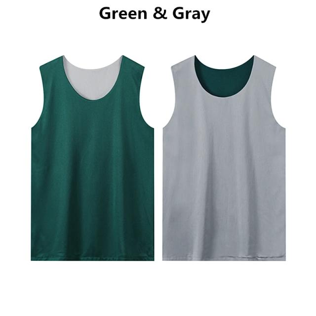 Camisa Esportiva Respirável Dupla Face para Homens - Jersey de Basquete Sem Mangas